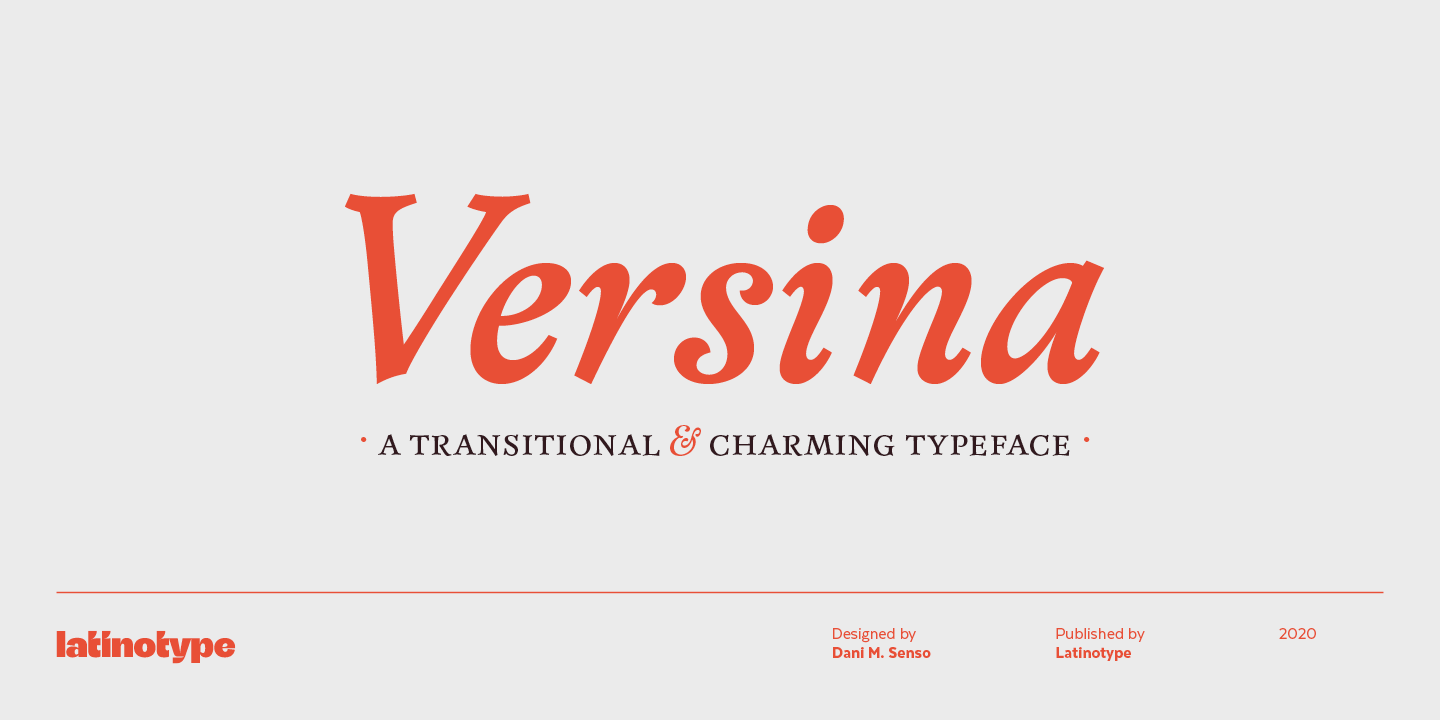 Beispiel einer Versina Extra Bold Italic-Schriftart
